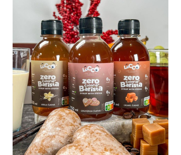 LOCCO 0 kcal syrop Barista ze stewią 3x250 ml Karmel/ Wanilia / Piernik - 1503781 - zdjęcie 3